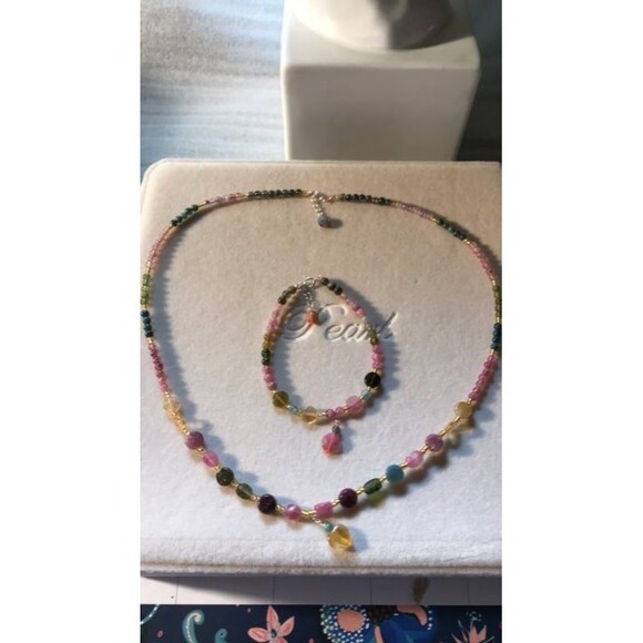 Multi-Colored Tourmaline Bracelet/Neckla - Picture 2 of 5